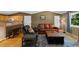 Living room with hardwood floors, leather furniture, and a decorative area rug at 1822 N Rock Springs Ne Rd # 24, Atlanta, GA 30324