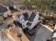 Aerial view of the home featuring a large lot with driveway and mature landscaping at 183 Applewood Ln, Acworth, GA 30101