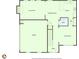 First floor plan showing living room, breakfast nook, dining room, kitchen, and garage at 236 Creek View Ln, Acworth, GA 30102