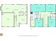 First and second floor plans showing the open concept layout and bedroom locations at 236 Creek View Ln, Acworth, GA 30102