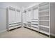 Walk-in closet featuring white shelving and drawer storage at 2801 Avington Se Ln, Smyrna, GA 30080