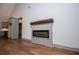 Living room fireplace with modern mantle and neutral color scheme at 5525 Belle Meade Dr, Villa Rica, GA 30180