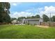 Spacious backyard featuring a well-maintained lawn, patio with pergola, and privacy fencing at 2711 Bluffton Rd, Buford, GA 30519