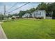 View of the house showing the manicured lawn and trees at 2711 Bluffton Rd, Buford, GA 30519