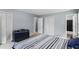 Large main bedroom with a view into an en-suite bathroom at 2711 Bluffton Rd, Buford, GA 30519