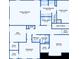 Detailed second-floor layout of the home, including the primary bedroom, and bathrooms at 7246 Gladstone Cir, Lithonia, GA 30038