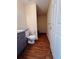 Modern half bathroom features a stylish vanity and contemporary fixtures at 2315 Oakland Spring Dr, Snellville, GA 30039