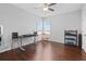 This bedroom has hardwood floors, natural light and minimalist style at 326 Still Pine Bnd, Smyrna, GA 30082