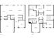 Combined main and second floor plans highlight the layout of the kitchen, living room, bedrooms, and bathrooms at 5341 Stewart Mill Rd, Douglasville, GA 30135