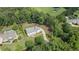 Aerial shot displays a home nestled among lush trees, showcasing its expansive surroundings at 104 Trinity Hollow Dr, Canton, GA 30115