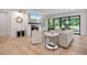 Inviting living room featuring a fireplace, modern decor, and sliding glass doors to the backyard at 104 Trinity Hollow Dr, Canton, GA 30115