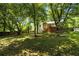 Lush backyard with mature trees and partial views of the back of the home at 2995 Ivy Mill Dr, Buford, GA 30519
