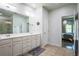 Bathroom with double vanity and access to the walk-in shower at 3222 Long Creek Dr, Buford, GA 30519