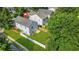 Aerial view of home, backyard, fence, and neighborhood at 3451 Carriage Chase Rd, Atlanta, GA 30349
