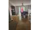Bright dining room with stainless steel refrigerator and sliding glass doors to the patio at , Roswell, GA 30076