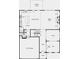 First floor floorplan featuring a two-car garage, kitchen, dining room, great room, and outdoor living area at 82 Sheryl Way, Loganville, GA 30052