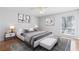 Staged main bedroom with a large bed, side tables, and stylish decor at 3187 Abbeywood Dr, Decatur, GA 30034