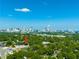 Beautiful aerial view showcases a tree-lined property with the city skyline in the distance on a clear day at 175 Moreland Se Ave, Atlanta, GA 30316