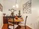 Cozy dining area featuring a round table, elegant chandelier, and decorative wall art at 3802 Abbott Ln # 14, Powder Springs, GA 30127