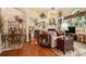 Bright living room with vaulted ceiling, hardwood floors, and built-in bookshelves flanking a fireplace at 3802 Abbott Ln # 14, Powder Springs, GA 30127