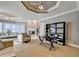 Spacious living room with fireplace, recessed lights, and large windows at 3871 River Mansion Dr, Peachtree Corners, GA 30096