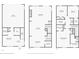 Floor plans of the first, second, and third levels showing the layout of the house at 1150 Buice Lake Pkwy, Acworth, GA 30102