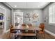 Dining room with stylish decor and wood floors at 2020 Bixby Se St, Atlanta, GA 30317