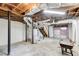 Unfinished basement with exposed beams and utilities at 1834 Buckeye Sw St, Atlanta, GA 30310