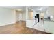 View of Living Room and Kitchen featuring granite countertops and stainless appliances at 1834 Buckeye Sw St, Atlanta, GA 30310