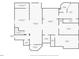 Basement floor plan featuring a recreation and media room, bedrooms, bathroom and kitchenette at 1025 Ector Nw Dr, Kennesaw, GA 30152