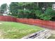 Large, green backyard enclosed by a wooden fence at 1146 Simonton Peak Way, Lawrenceville, GA 30045