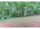 A grassy, tree-lined backyard at 1446 Chadwick Ridge Ct, Lawrenceville, GA 30043