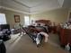 Spacious main bedroom with a tray ceiling, large windows, and carpet flooring at 15 Emerson Trl, Covington, GA 30016