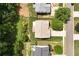 Aerial view of property showing layout, landscaping, privacy fence, and surrounding neighborhood at 1530 Parkside Village Dr, Cumming, GA 30040
