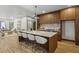 Modern kitchen with a marble counter top island and pendant lighting at 531 Atlanta Se Ave, Atlanta, GA 30315