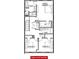 Upper level unit plan featuring a Primary bedroom, two additional bedrooms, and two full bathrooms at 345 Sugarview Rd, Sugar Hill, GA 30518
