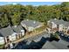 Aerial view of apartment community showing building layout and parking at 1102 Madison Se Ln # 1102, Smyrna, GA 30080