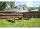 Backyard featuring 2 garden beds for growing flowers and vegetables at 2251 Rushmore Dr, Marietta, GA 30062