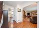 Inviting entryway featuring hardwood floors and easy access to the kitchen and living room at 2251 Rushmore Dr, Marietta, GA 30062
