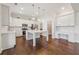 Modern kitchen featuring an island, stainless steel appliances, and ample counter space at 5340 Candun Cir, Sugar Hill, GA 30518