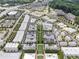 Aerial shot featuring a residential area with a community green space at 323 S Esplanade, Alpharetta, GA 30009