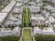 Overhead view of townhouses with lawns at 323 S Esplanade, Alpharetta, GA 30009