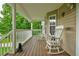 Cozy front porch featuring classic rocking chairs and wood flooring, perfect for relaxation at 1137 Eagles Nest Cir, Carrollton, GA 30116