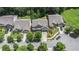 Aerial view of the neighborhood featuring well-maintained lawns at 1883 Jameson Cir, Lawrenceville, GA 30043