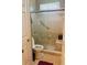 Clean bathroom with a glass door shower and accessible features, including a grab bar at 3545 Renaissance Cir, Atlanta, GA 30349