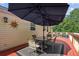 Spacious deck with dining area and views of the backyard greenery at 450 Ledbetter Rd, Villa Rica, GA 30180