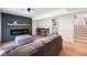 Cozy living area boasts a stylish fireplace, sleek lighting, and comfortable seating for relaxation at 2099 Redbud Sw Ct, Marietta, GA 30008