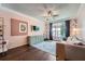 Bright living room with patterned rug, modern dresser and comfortable seating at 955 Juniper Ne St # 4127, Atlanta, GA 30309