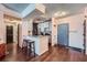 Inviting living area with hardwood floors, breakfast bar and a neutral color palette at 955 Juniper Ne St # 4127, Atlanta, GA 30309