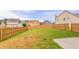 Backyard view of fence with view of neighboring homes and yard at 70 Trinity Lane, Covington, GA 30016
